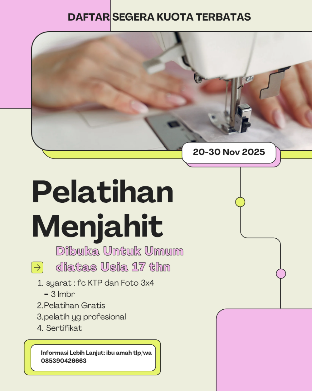 PELATIHAN MENJAHIT