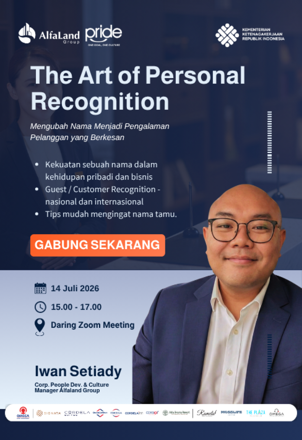 Pelatihan The Art of Personal Recognition - Mengubah Nama Menjadi Pengalaman Pelanggan yang Berkesan