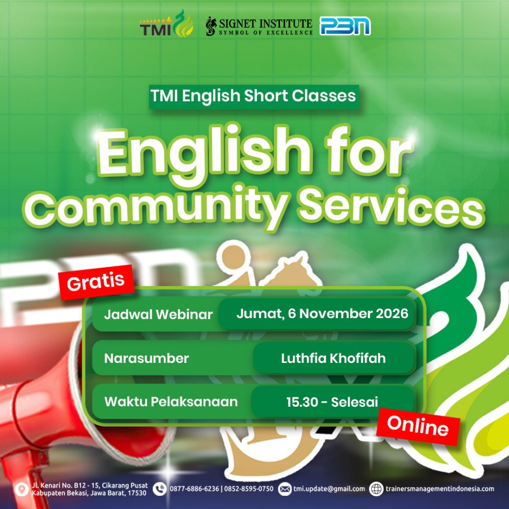 TMI English Short Classes: English for Community Services