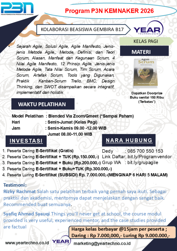 Gembira Batch 17: Pelatihan Fundamental Agile Scrum