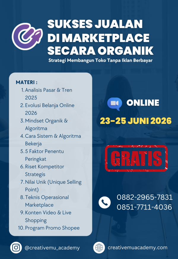 Sukses Jualan di Marketplace Secara Organik (Batch 2)