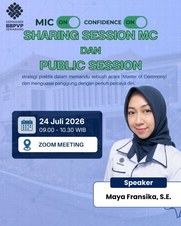 Mic on confidence on sharing session MC dan Public Session