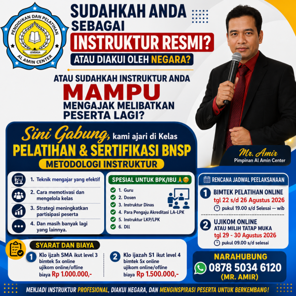 PELATIHAN & SERTIFIKASI BNSP Metodologi Instruktur